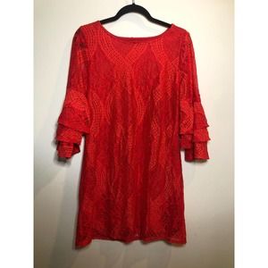 Boutique Lace Bell Ruffle Sleeve Small Miami